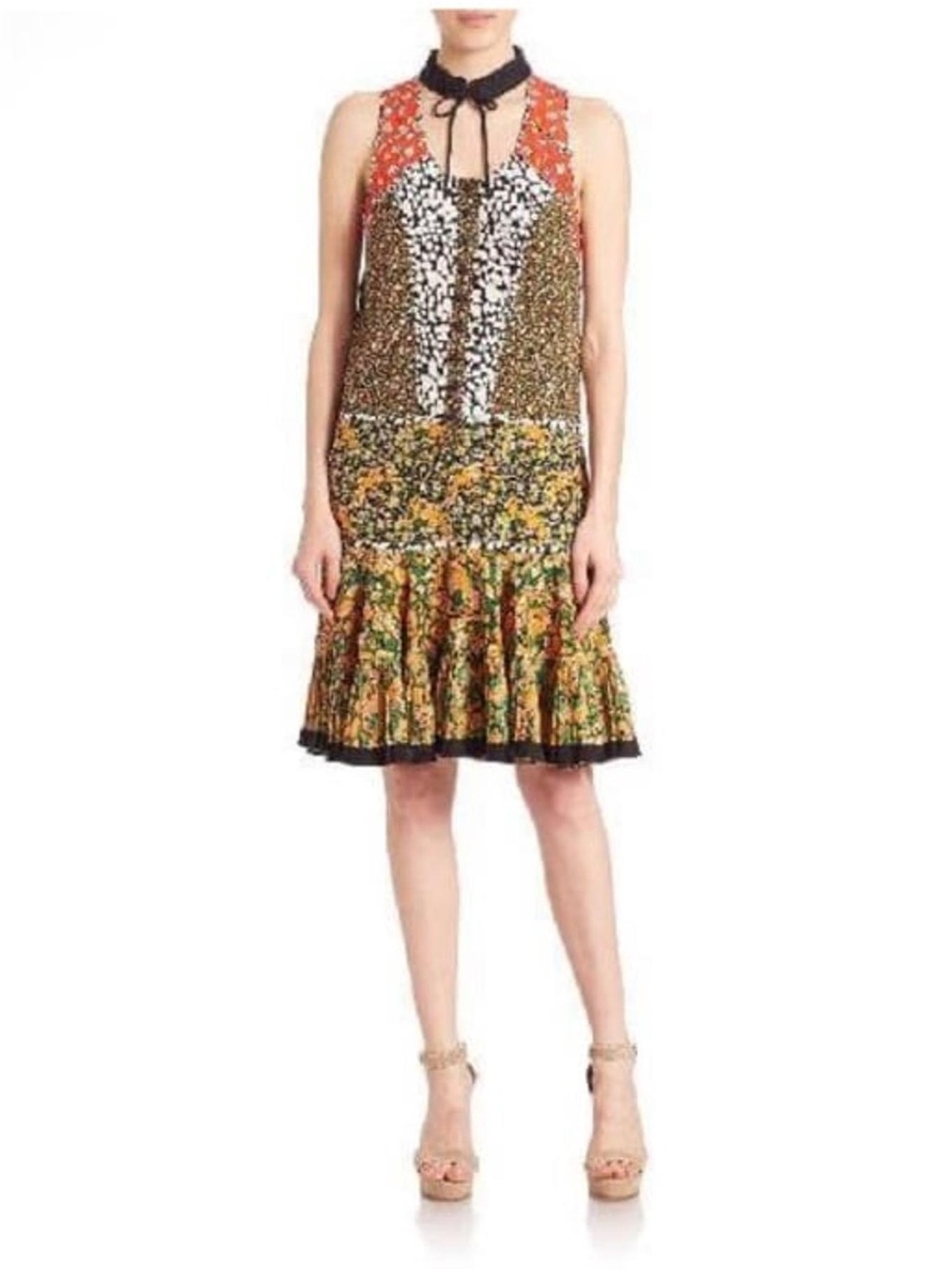 Coach 1941 Silk Long Front Placket Dress
